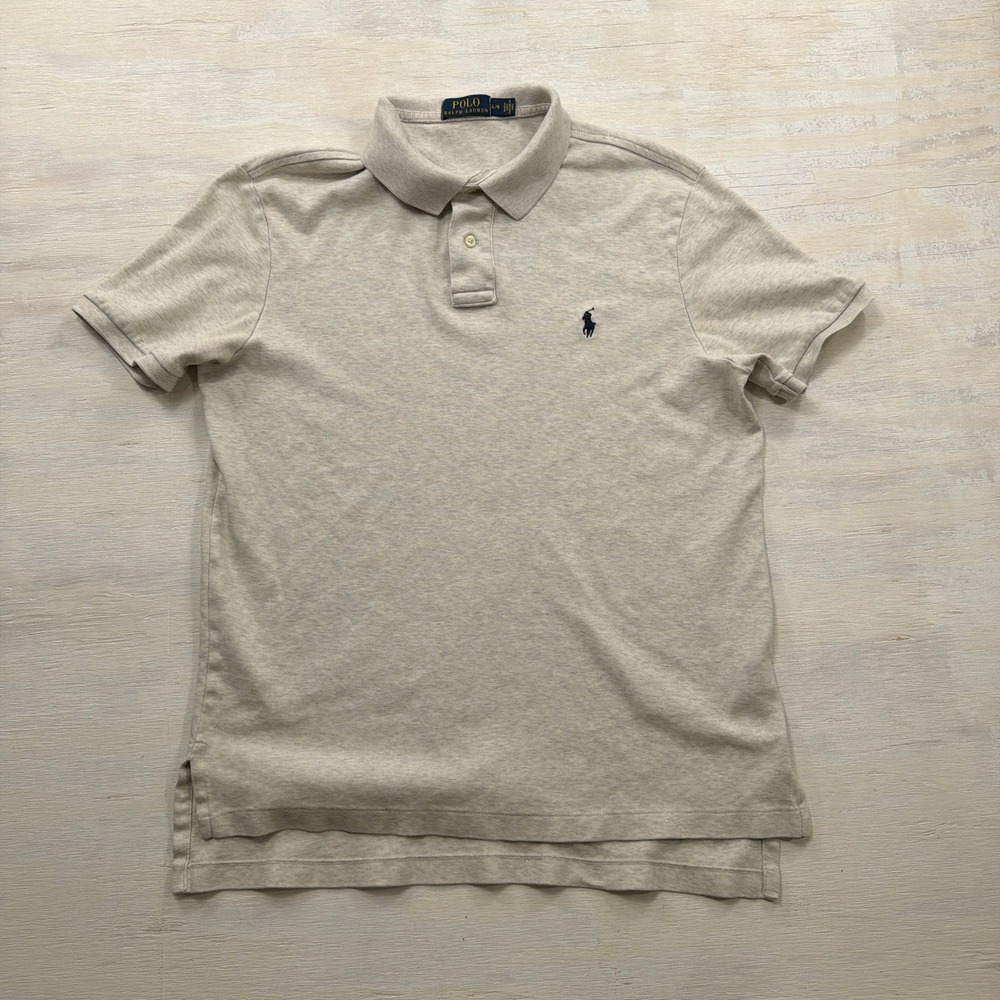 Polo Ralph Lauren Polo Shirt L Short Sleeve Pony Logo Heather Gray Mens